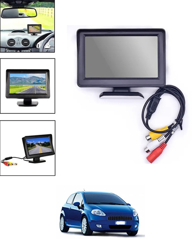 MSNP Multifunctional 4.3inch Digital LCD/Full HD Dashborad Monitor Screen For Car-125 Black LCD(4.3 cm)