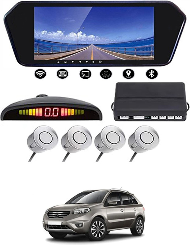 MATIES 7inch BT LED Screen Full HD Remote Parking Silver Sensor For Car-165 Multicolor LED(17 cm)