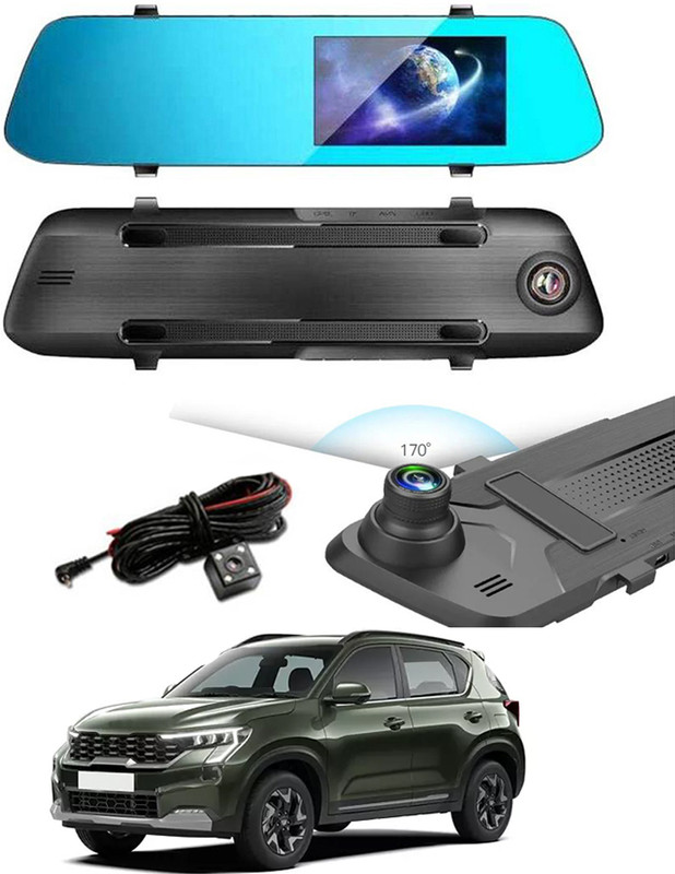 MSNP 5inch Dual Lens HP1080p Car DVR DashCam Video Recorder Universal For Car 247 Black LCD(10 cm)
