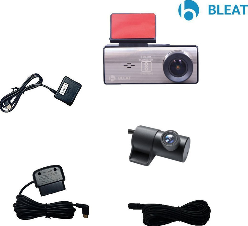 BLEAT 4K DUAL CAR DASHCAM|STARVIS2| GPS|G-SENSOR|OBD CONNECTIVITY|ADAS|512GB SUPPORT Silver, Black LCD(9.144 cm)