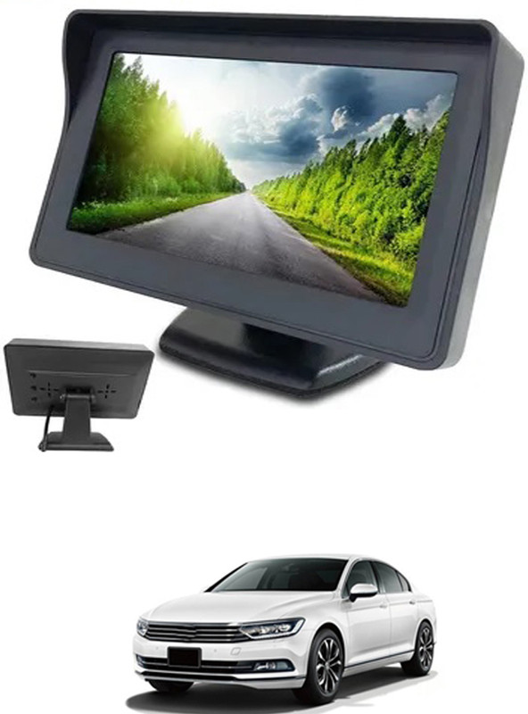 MATIES 4.3 inch Dashboard Standing LCD TFT Monitor Display for Car Dashboard-203 Black LCD(11 cm)