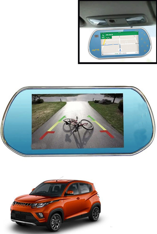 MATIES 7inch full touch screen rear view car mirror monitor with BT/USB/Mirror link-169 Blue LED(18 cm)