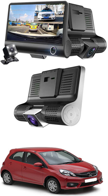 MATIES 3 Lens/170 Degree/Wide Angle Car Camera DVR/G-Sensor For Brio-Honda-2011 Black LCD(10 cm)