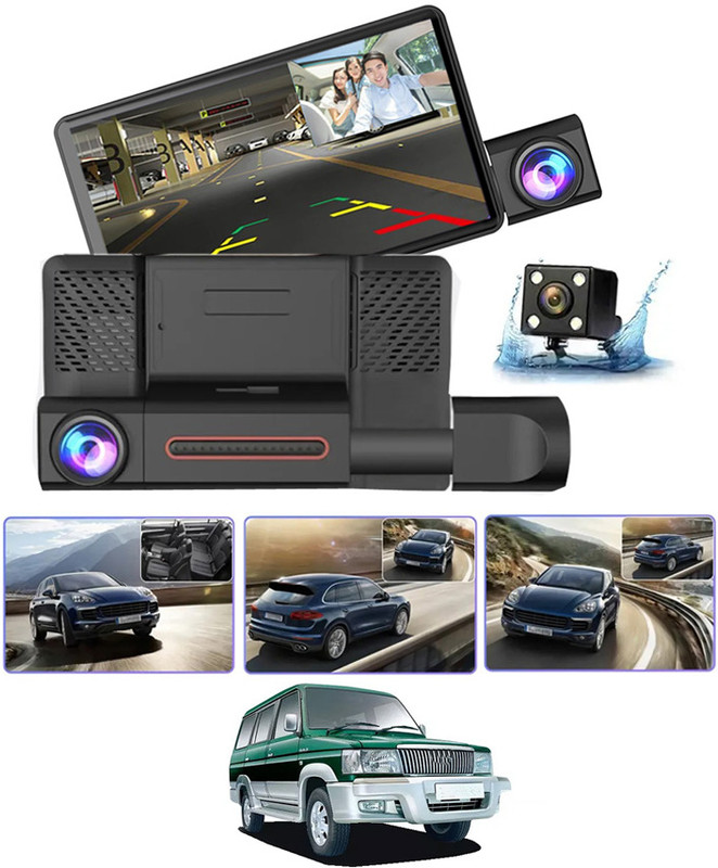 MATIES 4inch DVR Scree with 3Dash Cam,Video Recorder,NightVision & Motion Detection 176 Black LCD(10 cm)