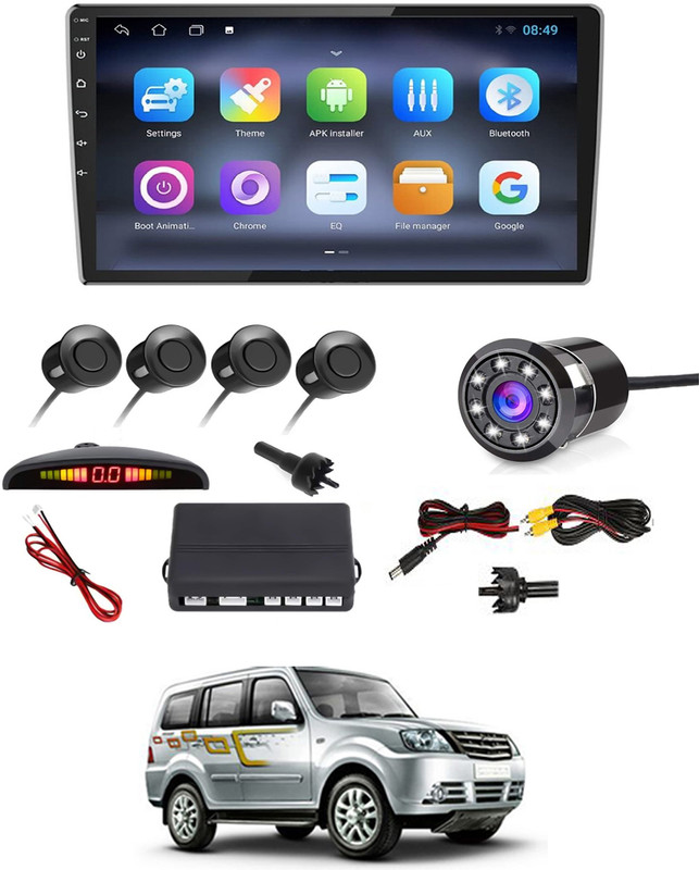 monolive Car 9Inch Android Full Touch Screen With Black Parking Sensor With Camera-250 Multicolor OLED(23 cm)