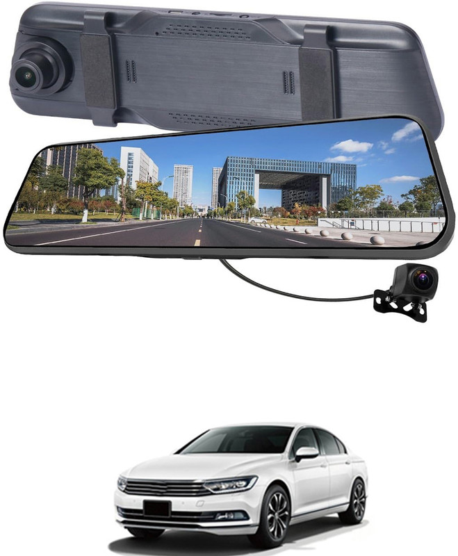 MATIES 9.66 inch Full Touch HD Mirror Screen Satrlight Night Vision-01 Black LED(25 cm)