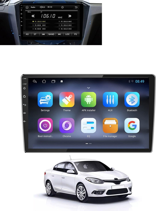 ABJD 9Inch Android Screen With Audio/Video/Wifi/Bluetooth Full HD Touch Screen-107 Black OLED(23 cm)