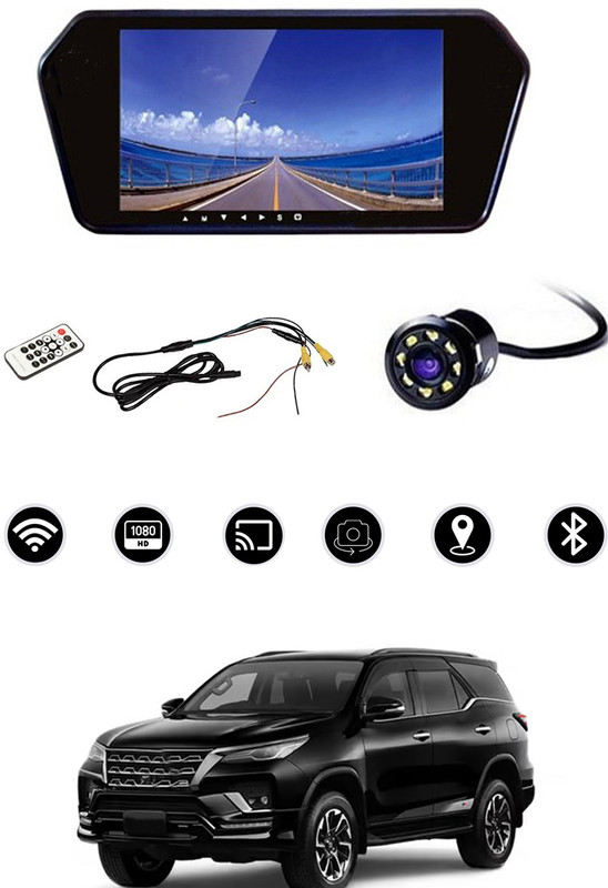 MATIES 8 LED Camera With 7Inch BT Full Touch Button Screen For Car Black LED(18 cm)
