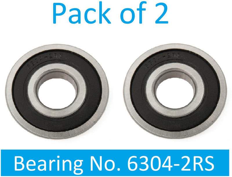 SINAL Pack of 2 Ball Bearing 6304 2RS with 20mm inner and 52mm outer (BER38.1) Wheel Bearing