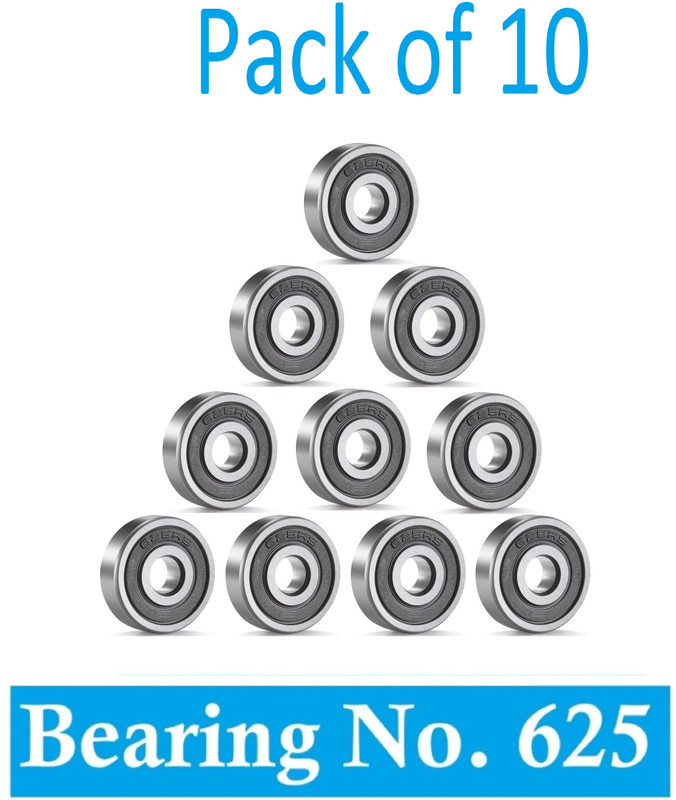 SINAL Pack of 10 Ball Bearing 625 2RS with 5mm inner and 16mm outer (BER52.3) Wheel Bearing