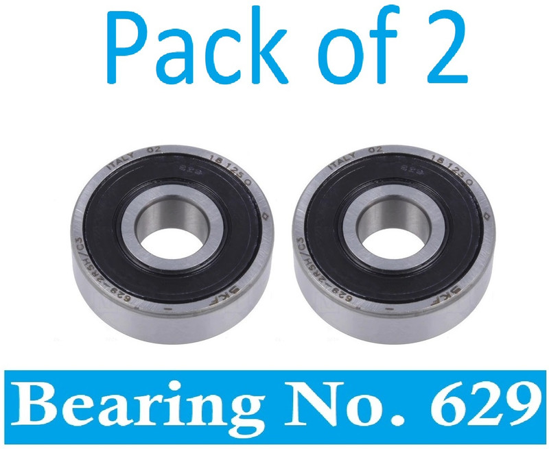SINAL Pack of 2 Ball Bearing 629 2RS with 9mm inner and 26mm outer (BER8.1) Wheel Bearing