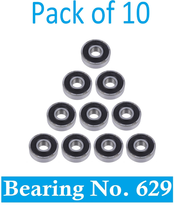 SINAL Pack of 10 Ball Bearing 629 2RS with 9mm inner and 26mm outer (BER56.3) Wheel Bearing