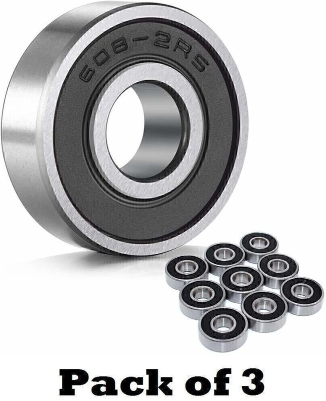 MINSHA EXPORTS Ball Bearings Skateboard Bearings Double Rubber Sealed Shielded Pack of 3 Wheel Bearing