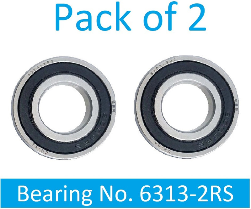 SINAL Pack of 2 Ball Bearing 6313 2RS with 60mm inner and 140mm outer (BER47.1) Wheel Bearing