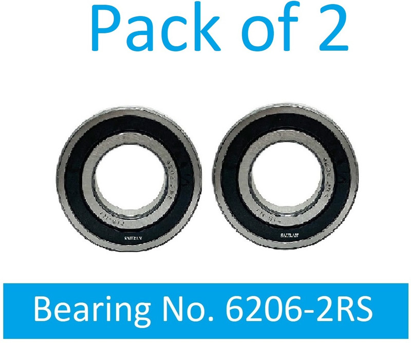 SINAL Pack of 2 Ball Bearing 6206 2RS with 30mm inner and 62mm outer (BER28.1) Wheel Bearing