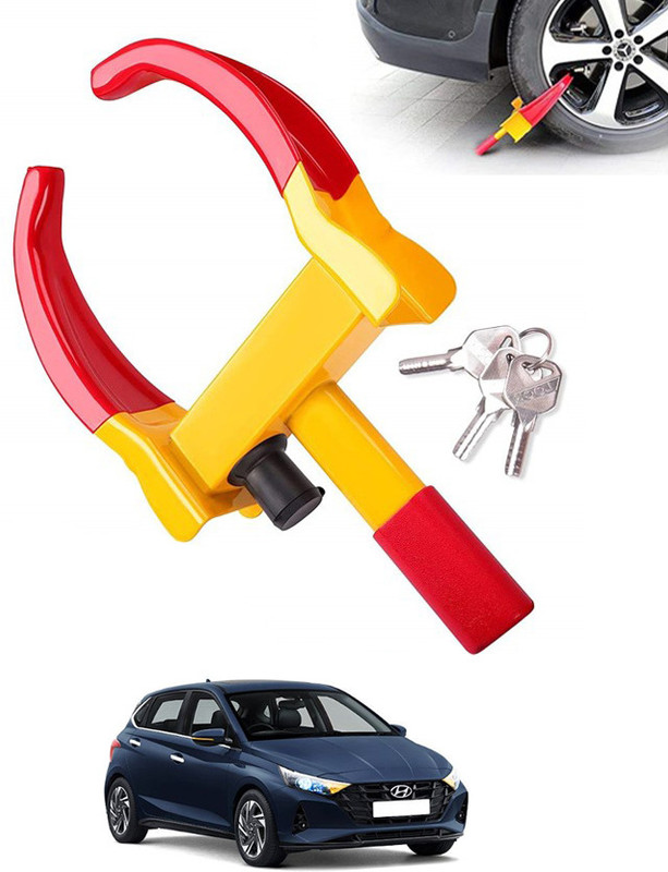 MATIES Heavy Duty Anti Theft Wheel Lock with Two Keys Fori20 Bike/Car/Scooty Security Clamp Lock Wheel Lock