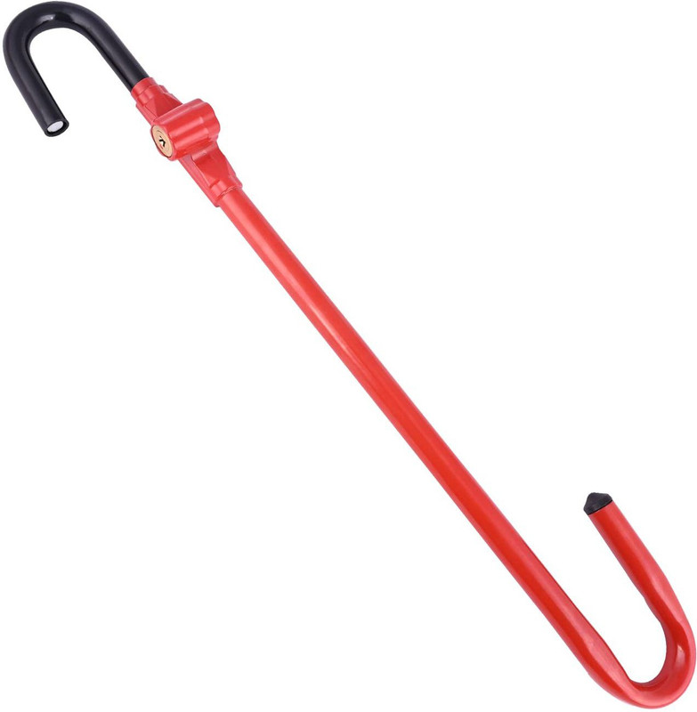 ALLEXTREME Car Steering Wheel Brake Lock Anti-Theft Double Hook Clutch Lock with 2 Key Wheel Lock