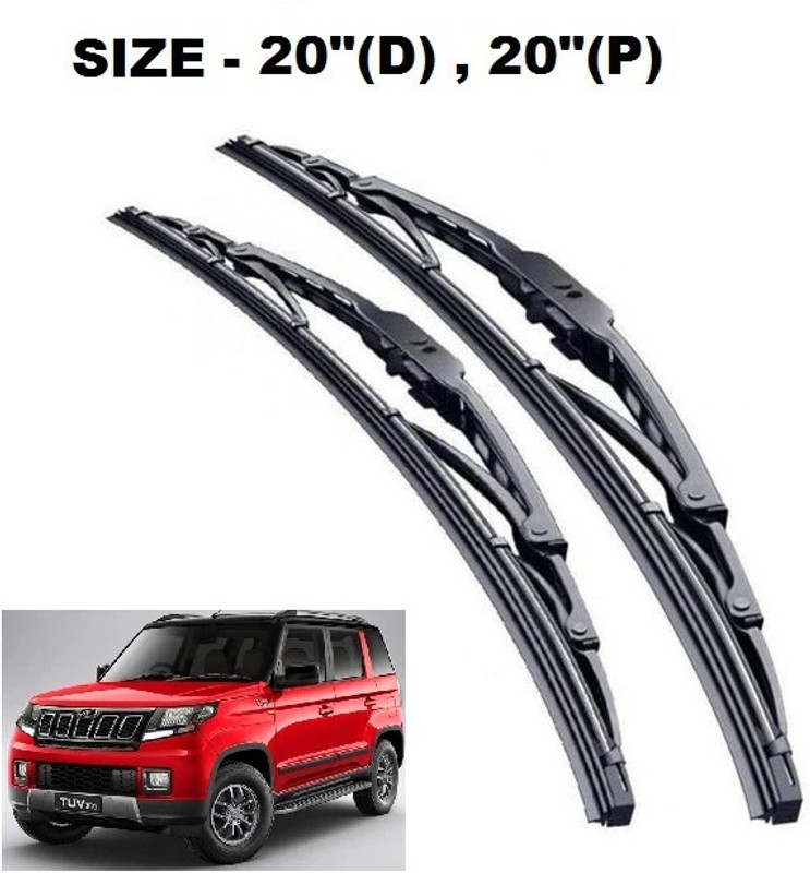 PwX METAL FRAME WIPER BLADE TUV300 Windshield Wiper(102 cm, Passenger And Driver Side Wipers, Pack of: 2)