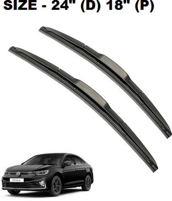 PwX HYBRID TYPE WIPER BLADE VITRUS Windshield Wiper(107 cm, Passenger And Driver Side Wipers, Pack of: 2)