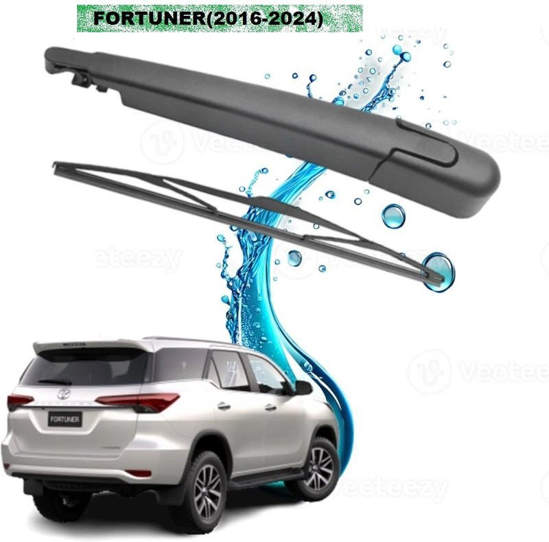 PwX REAR WIPER ARM BLADE FORTUNER NEW (2016-2024) Rear Window Wiper(30 cm, Driver Side Wiper, Pack of: 2)
