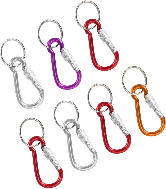 APNA KANHA Carabiner Keychain with Screw Lock for Hiking Climbing Travelling(Pack of 10) Locking Carabiner(Multicolor)