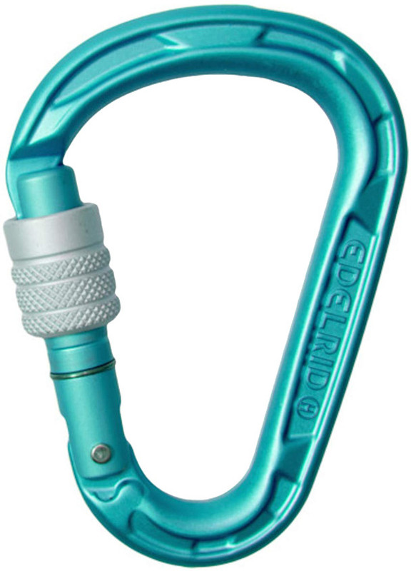 EDELRID HMS Strike Screw - Oasis Locking Carabiner(Blue)
