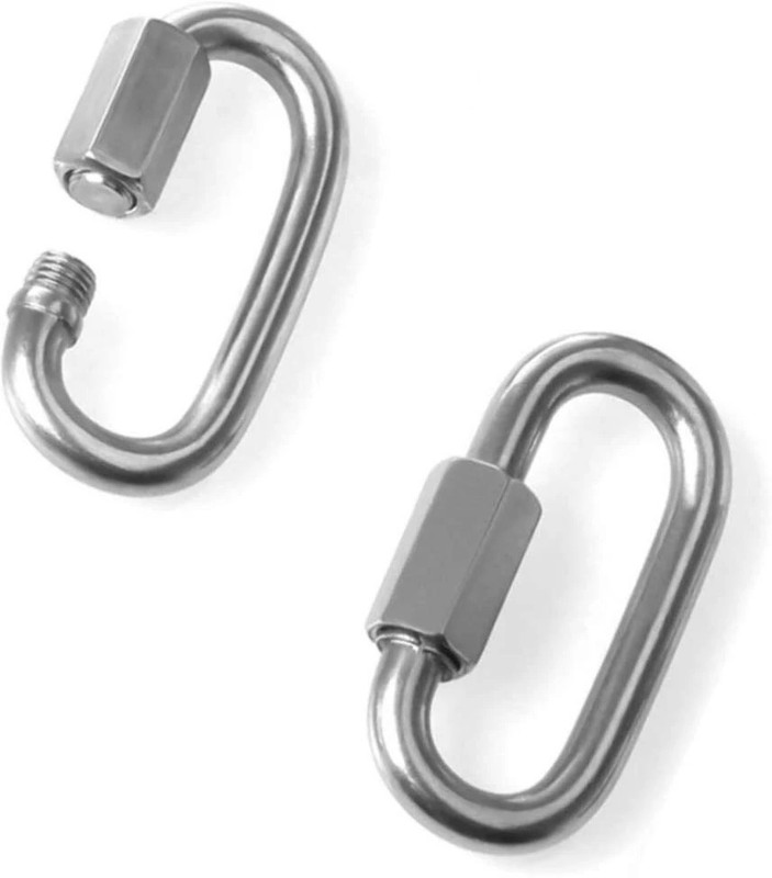 Fitcozi OBLONG_PK2 Locking Carabiner(Silver)