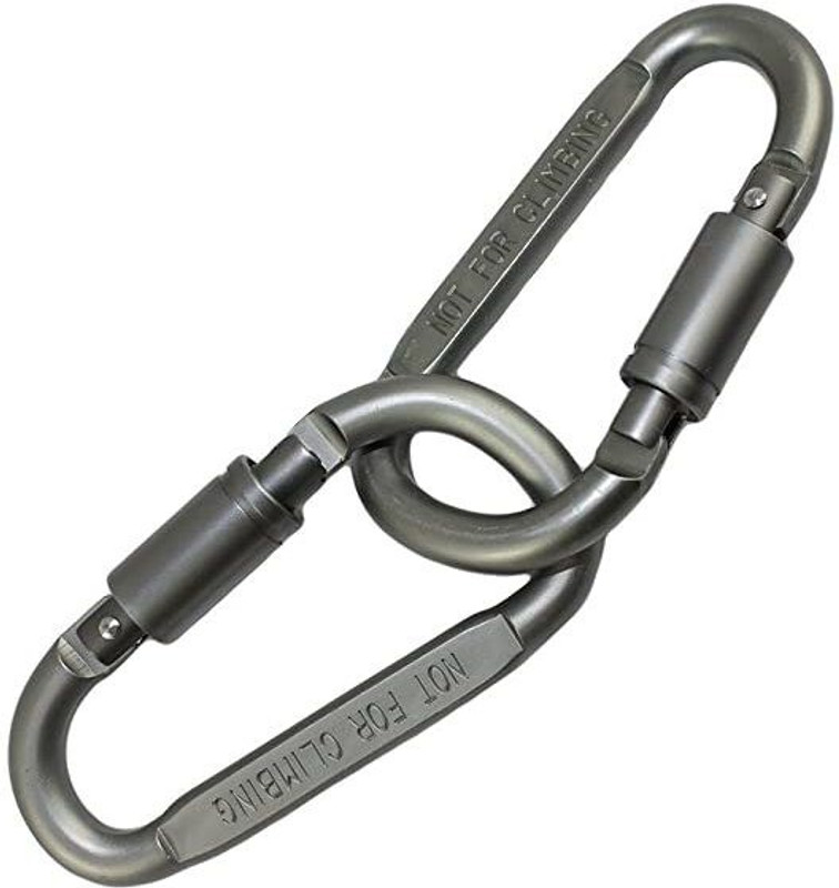 Add Gear 3 Inch Imported Aluminium Alloy Spring Snap Link Hook Locking Carabiner(Grey)