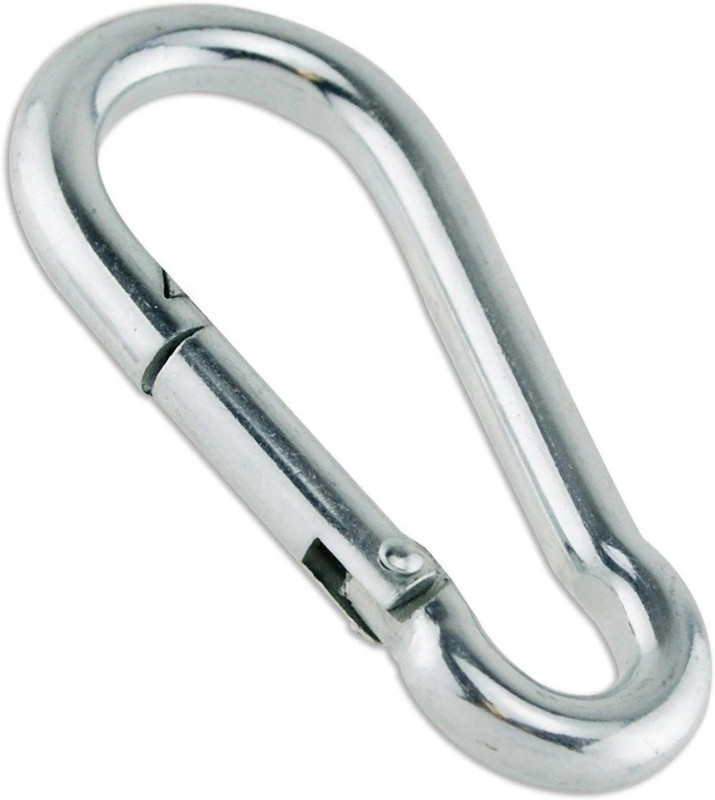 Leosportz 8mm Thickness Snap Hooks Heavy Duty Stainless Steel Fit for Gym,Climbing,Camping Locking Carabiner(Silver)
