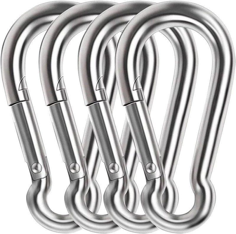 zenithfitness Heavy Duty Carabiner Hook for Gym Cable Machines – Silver, Steel – Pack of 24 Locking Carabiner(Silver)