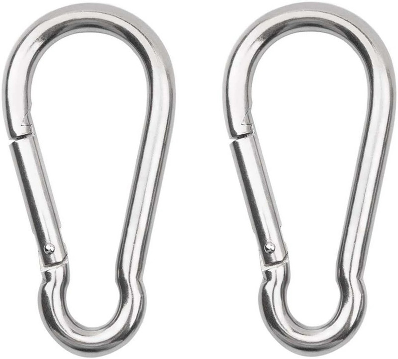 KeyBiner Stainless Steel Spring Snap Hook Carabiner Locking Carabiner(Silver)