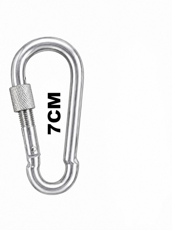 Simba's SNAP HOOK CARBINER SET OF 2 Locking Carabiner(Silver)