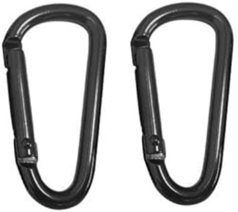 StealODeal Black Aluminium Carabiner Screw Locking Clip Hook Keychain Buckle for Outdoor Locking Carabiner(Black)