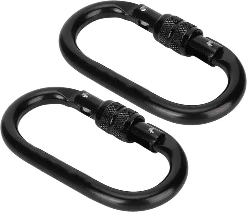 LAFILLETTE Alloy Steel Twist Lock Hook for Camping, Hiking, Dog Leash, Backpack Locking Carabiner(Grey)