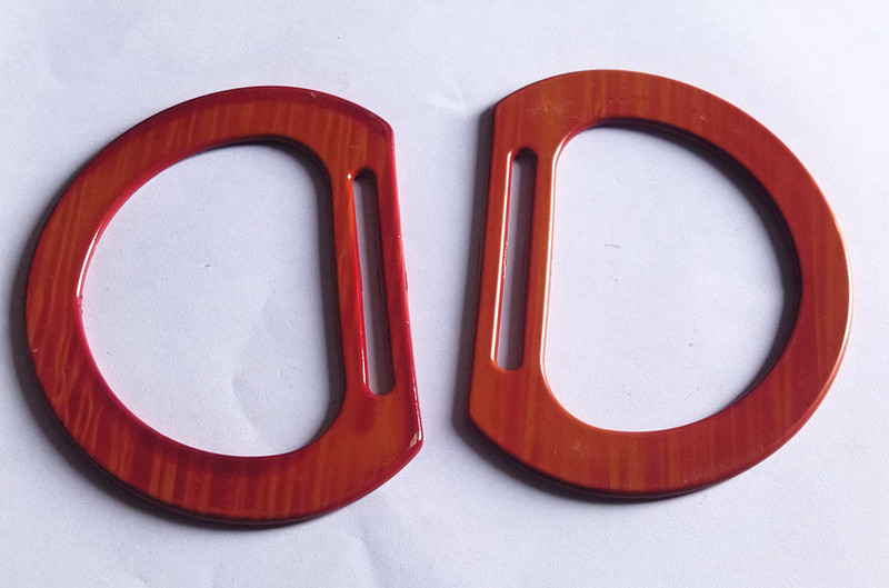 RRTraders Plastic Handbag Handle (2 Pcs) HBH-0004 Carabiner(Orange)