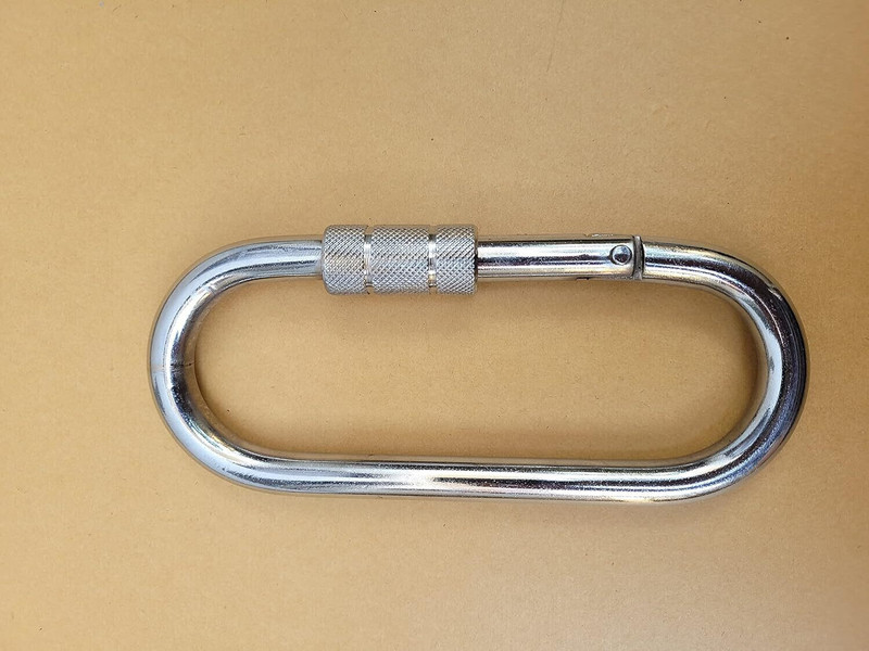 GSI Stainless Steel Spring Snap Hook Carabiner/Hook Swing Connector/Heavy Locking Carabiner(Silver)