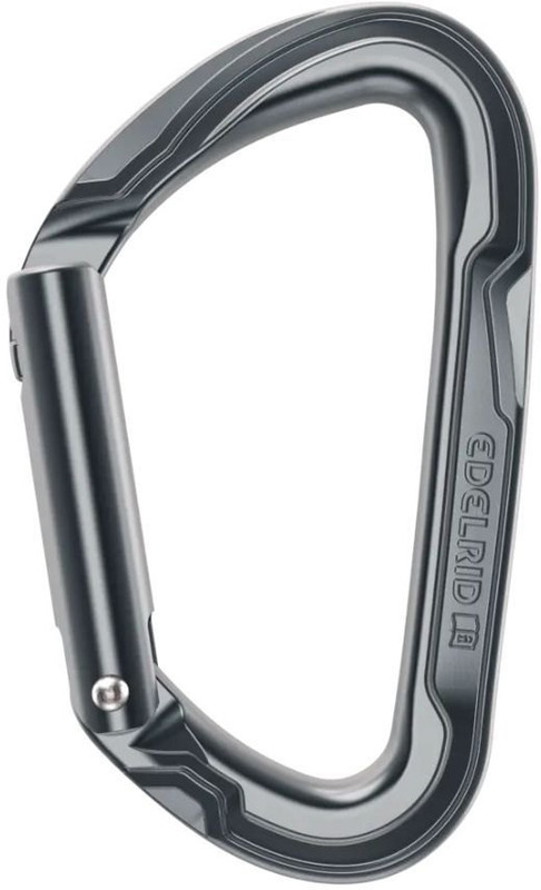 EDELRID Pure Straight Locking Carabiner(Grey)