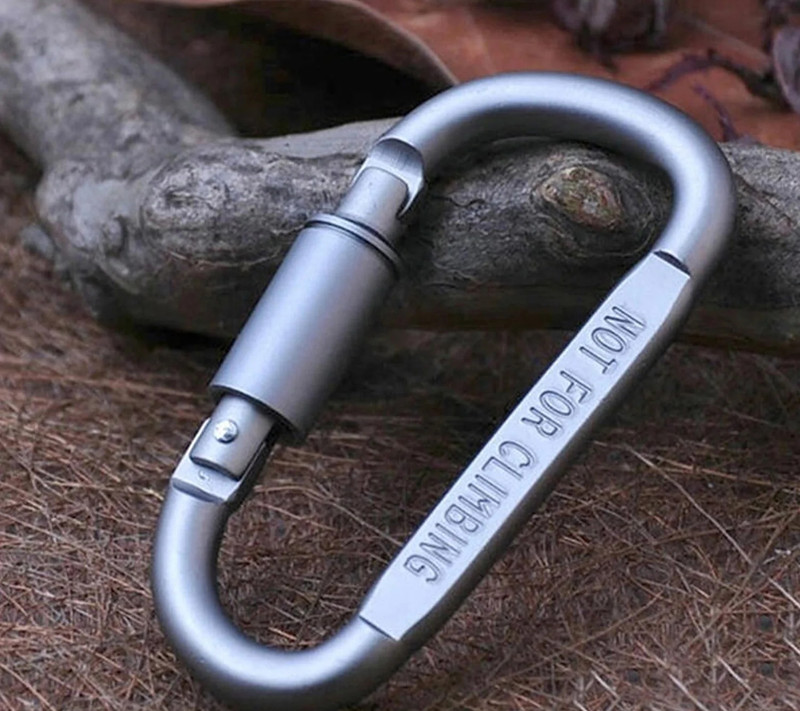Gift Corner Camping Equipment Aluminum Carabiner Hunting Survival Kit Lock Locking Carabiner(Multicolor)