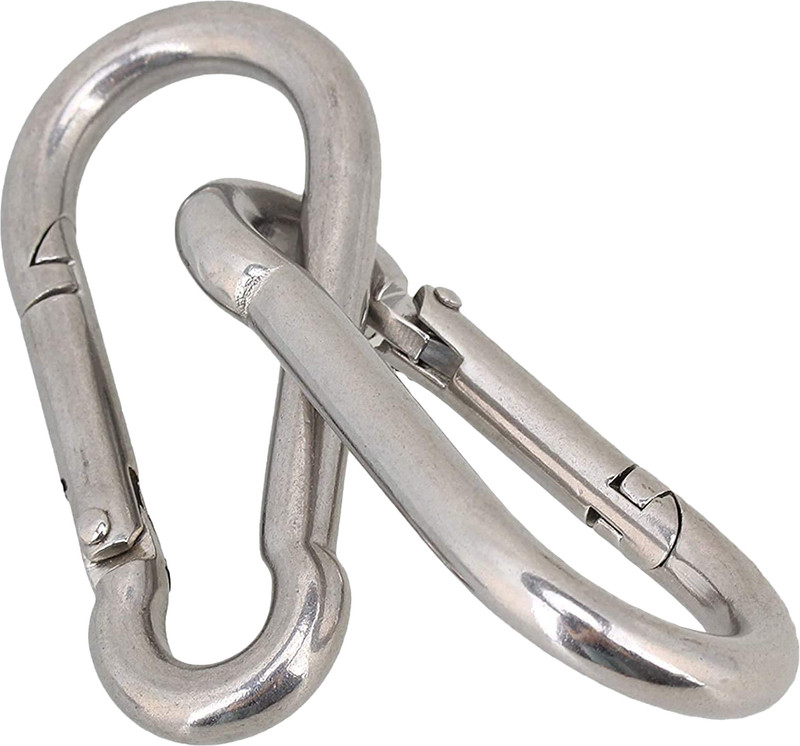 Fit Fusion Snap Hook for Climbing, GI Snap Hook Carabiner , Outdoor Sports (8MM) Carabiner(Silver)