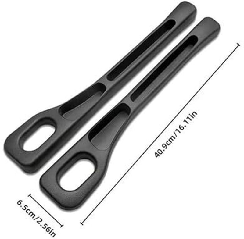 TARTAMYA Car Seat Gap Filler EVA Car Organizer Gap Filler Locking Carabiner(Black)