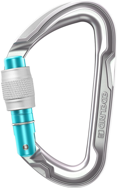 EDELRID Pure Screw - Silver Locking Carabiner(Silver)