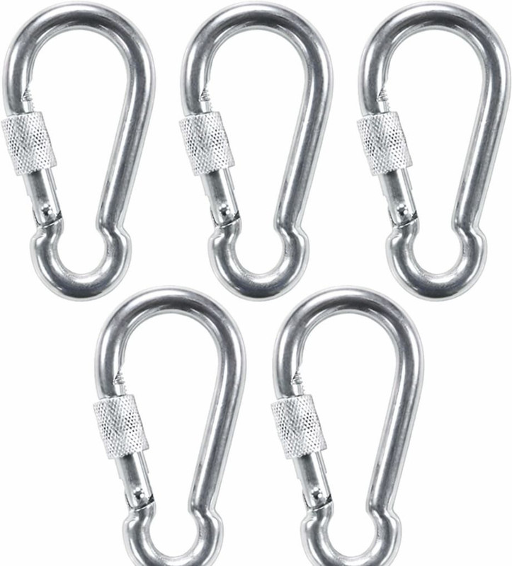 apni store CARABINER HOOK Locking Carabiner(Silver)