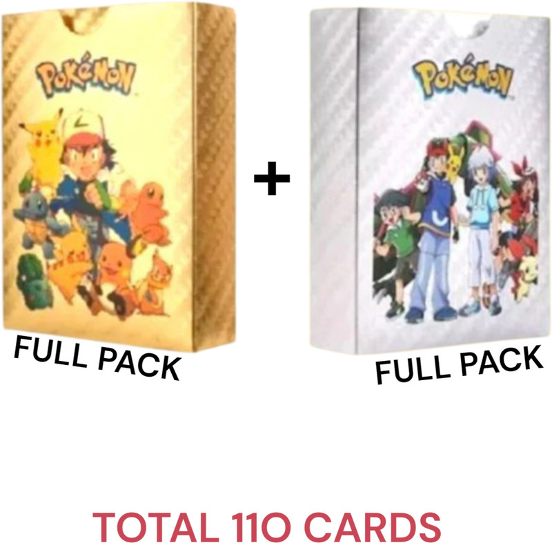 taka saki pokemon cards pack deck set box packet for boys gold(golden silver)