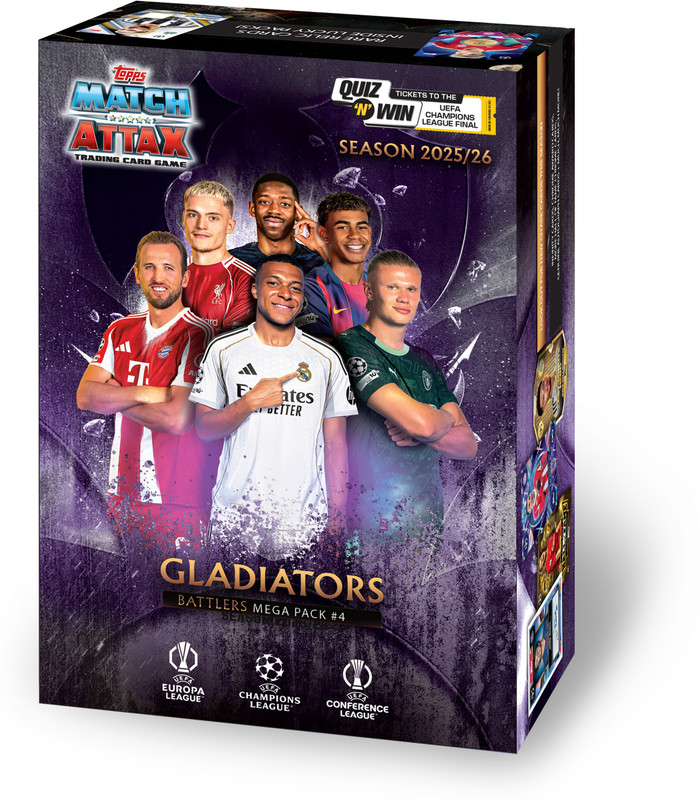 topps india Topps UEFA Champions League Match Attax 2025 Mega Pack Gladiators - Battlers(Multicolor)