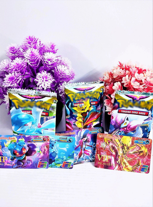 Thrifx Pokemon Cards New VIP 6 Pcs Rare Vmax Gx Vstar (1 Booster Packs Free)(Mulitcolor)