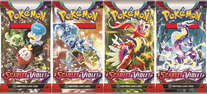 CrazyBuy Pokemon Playing Card New Addition Scarlet & Violet 4 Booster Pack(Multicolor)