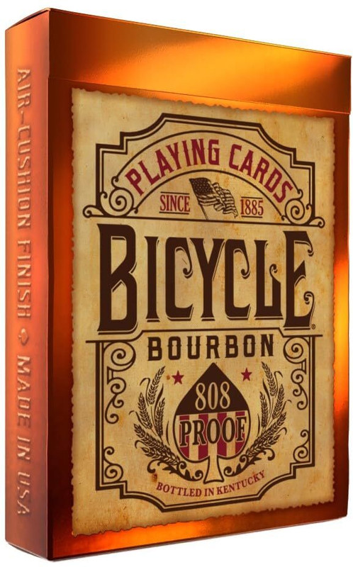 Bicycle Bourbon Poker Size Standard Index Playing Cards(Black white)