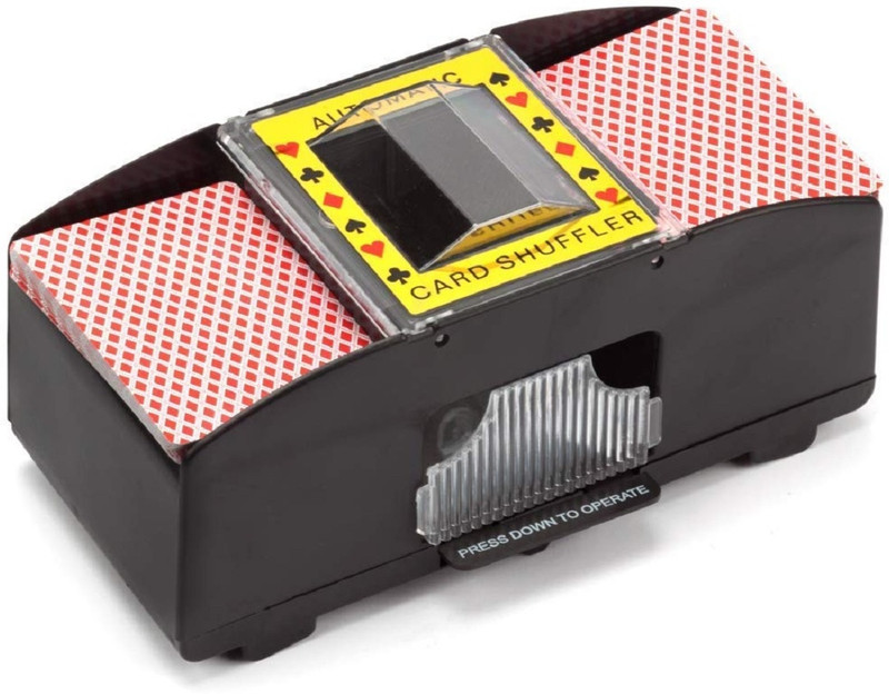 Protos India.Net Automatic Portable Playing Cards Shuffler Battery Operated Distributor(Black)