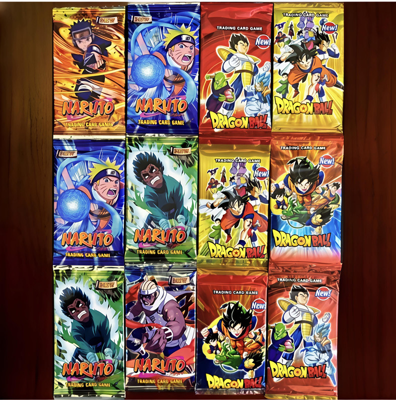 EpicTurners Goku Naruto Trading Cards Combo Pack 50 Pcs | Dragon Ball & Naruto Anime Cards(MULICOLOUR)