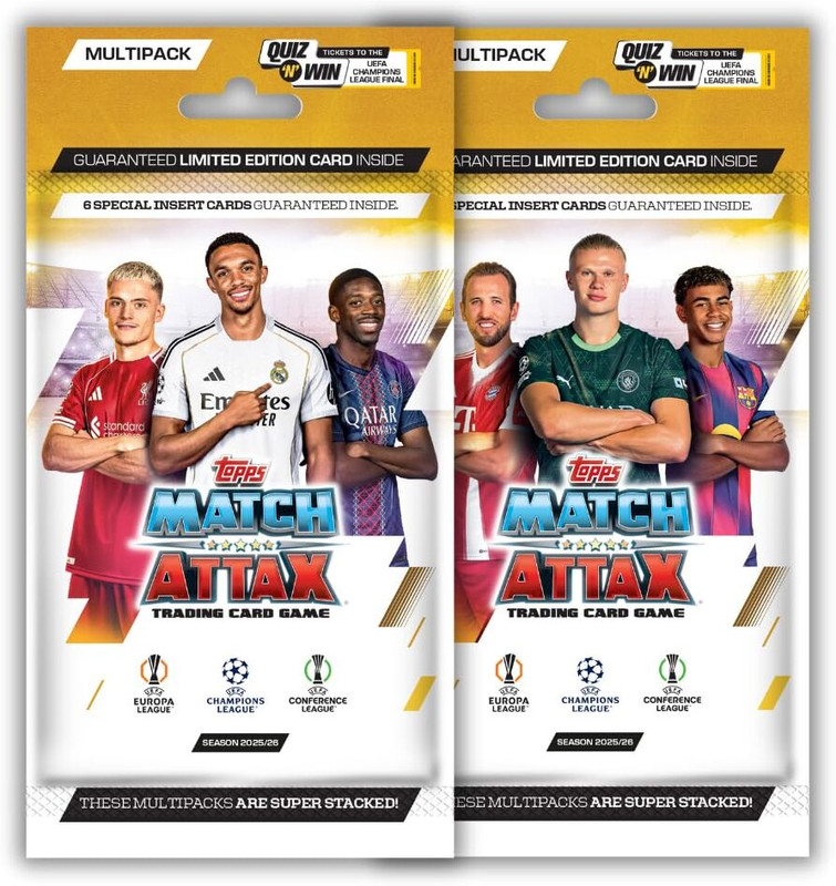 Topps UEFA Champions League Match Attax 2025-26 (Multipack of 4)(Multicolor)
